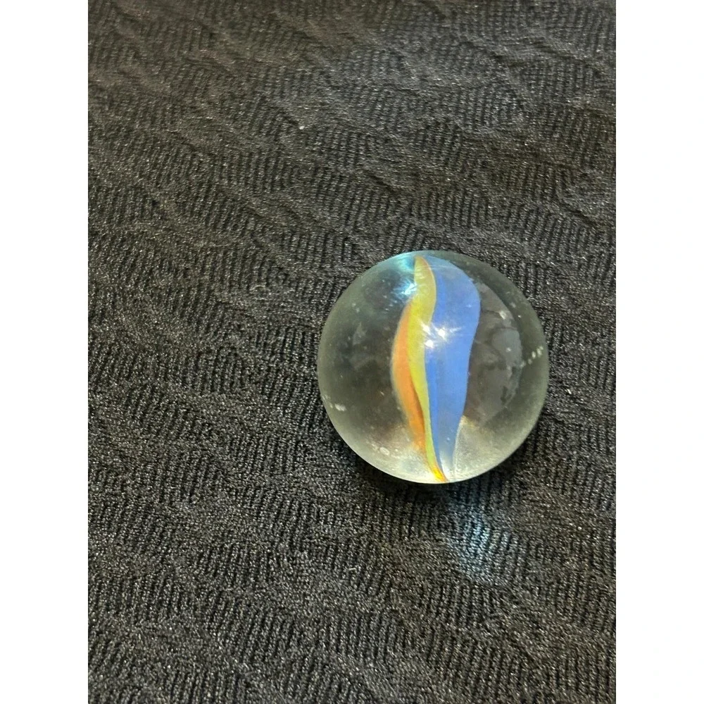 VintageMarbles Lot of 3 | Blue Swirl, Green Ribbon, Clear Core (1) 3/4
